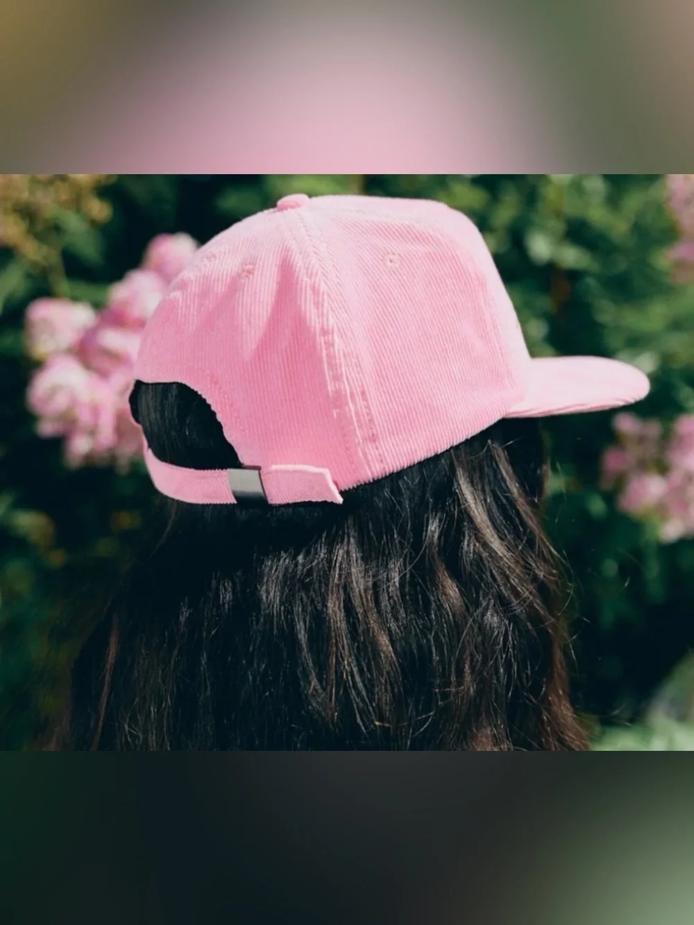 Daydreamer Leave Me Alone Pink Corduroy Pink Dad Embroidered Baseball Hat